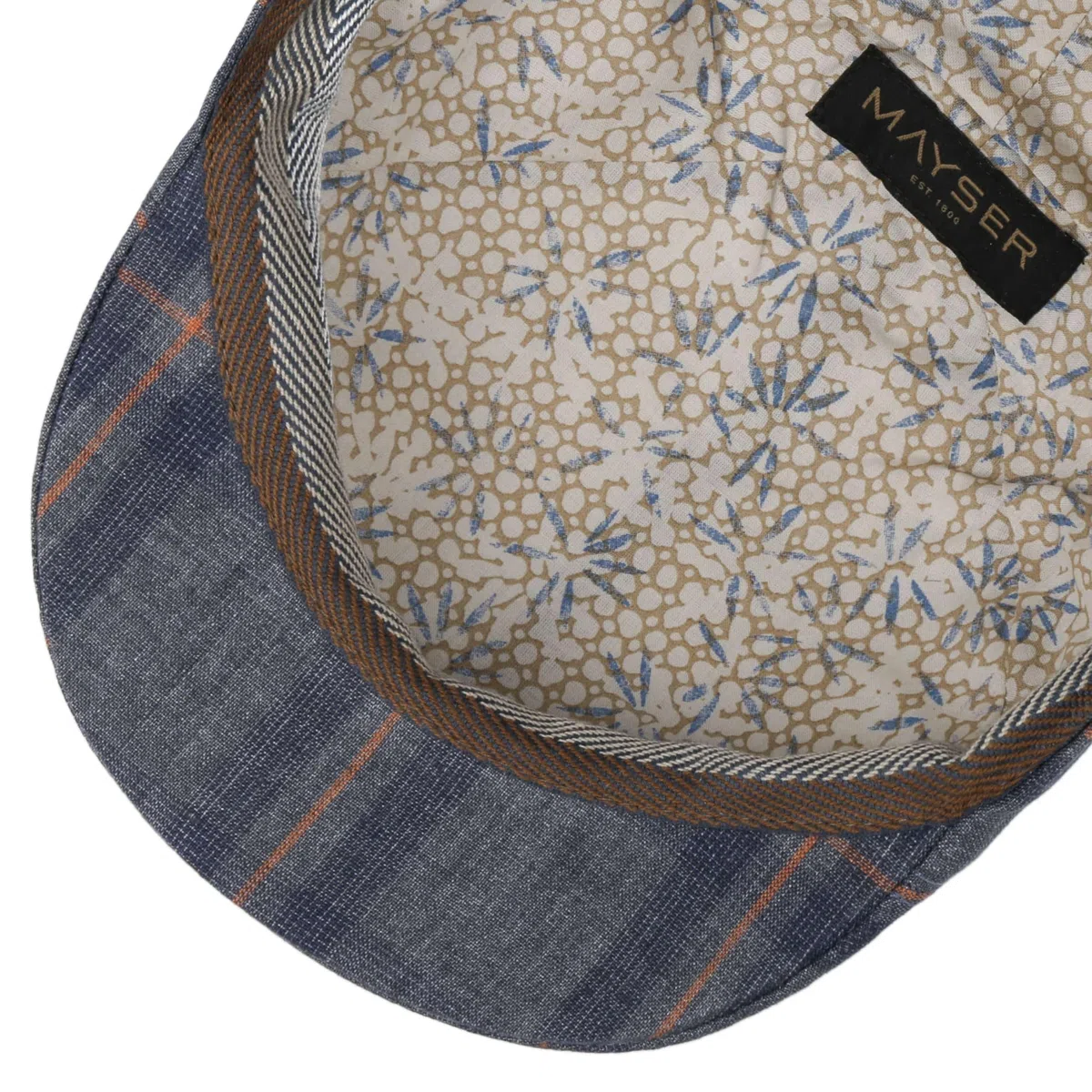 Mayser Paddy Kampen Schirmmütze Flatcap Karomuster Made in EU Damen Herren Frühling Sommer