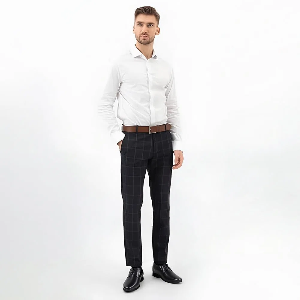 CHAMARIPA Herren Derby-Geschäftsschuhe mit 8 cm unsichtbarer Innenerhöhung | Obermaterial aus Vollnarbenleder, integrierte Erhöhungssohle, ideal für Büro, Hochzeit und Alltag