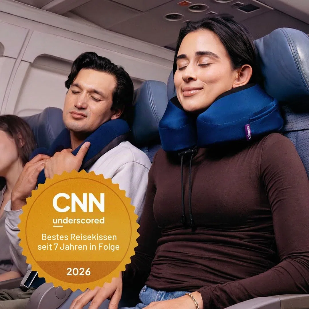 Cabeau Evolution S3 Travel Pillow - Gurte für Flugzeugsitz - Ensures Your Head Won't Fall Forward - Relax with Plush Memory Foam - Quick-Dry Fabric Keeps You Cool and Dry (Indigo)..