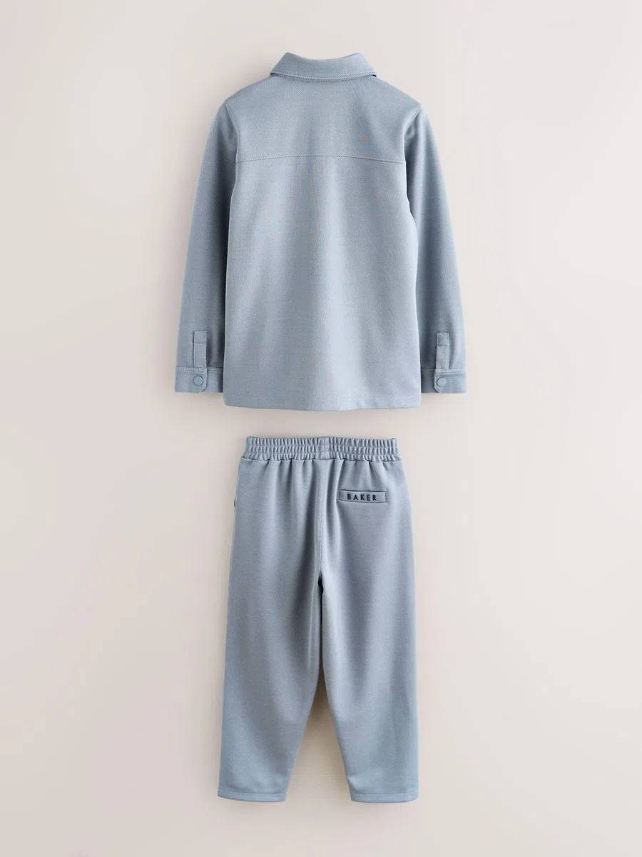 Jungen Strukturierte Jacke, T-Shirt und Hose, 3-teiliges Set
