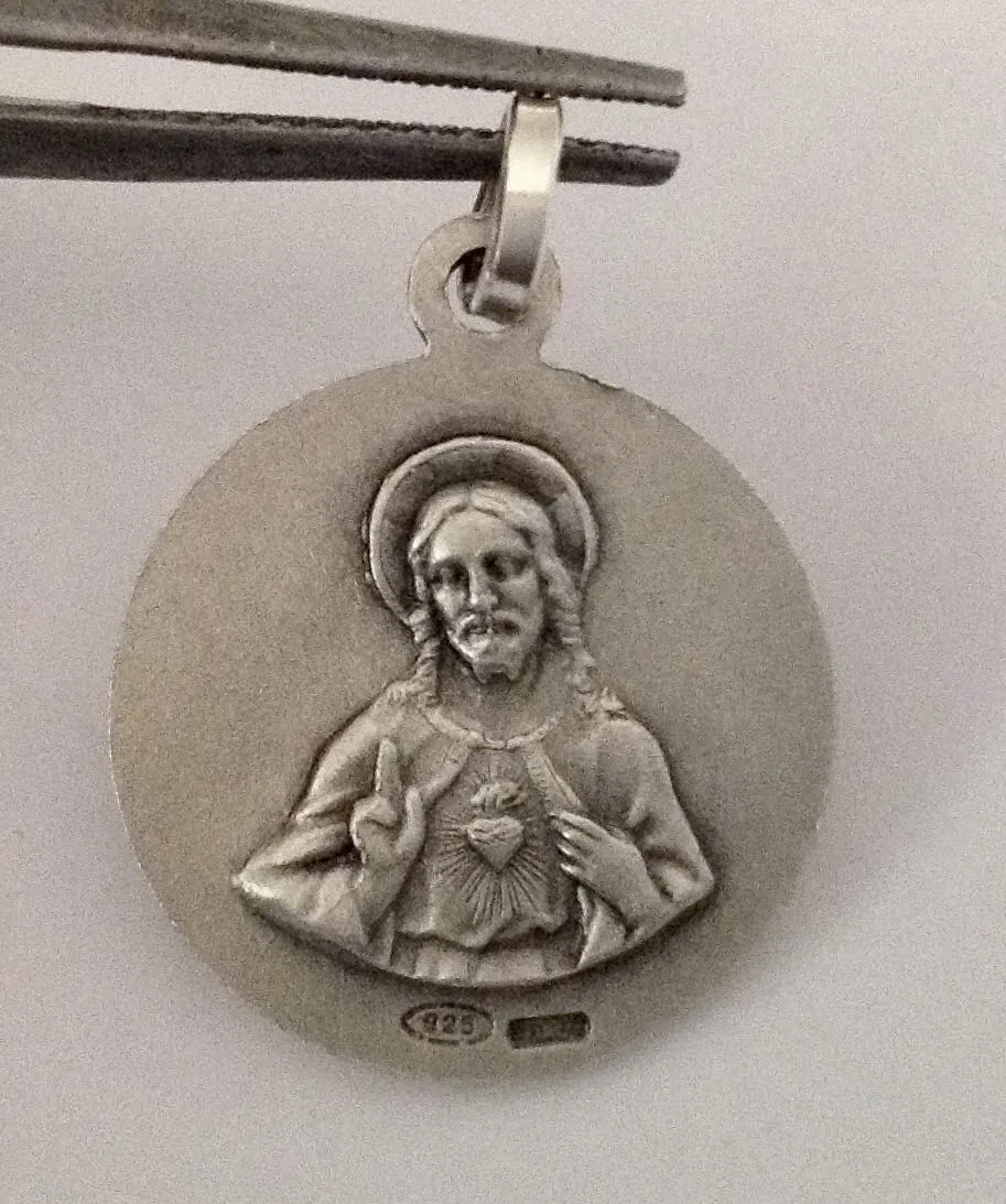 I G J 925 SrerlingSilber Skapuliermedaille des Karmels (Unsere Liebe Frau vom Karmel) - 100% Made in Italy