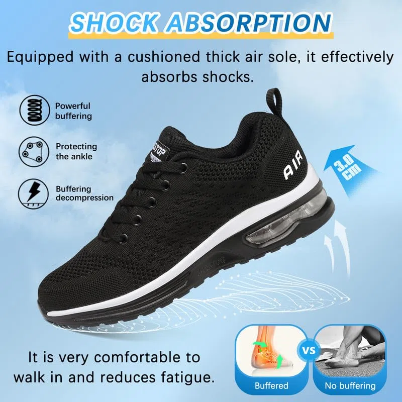 Laufschuhe Damen Turnschuhe Sneaker Damen Sportschuhe mit Luftpolster Sneaker Atmungsaktives Joggingschuhe Leichte rutschfest Straßenlaufschuhe Walkingschuhe Gym Fitness Running Shoes Women