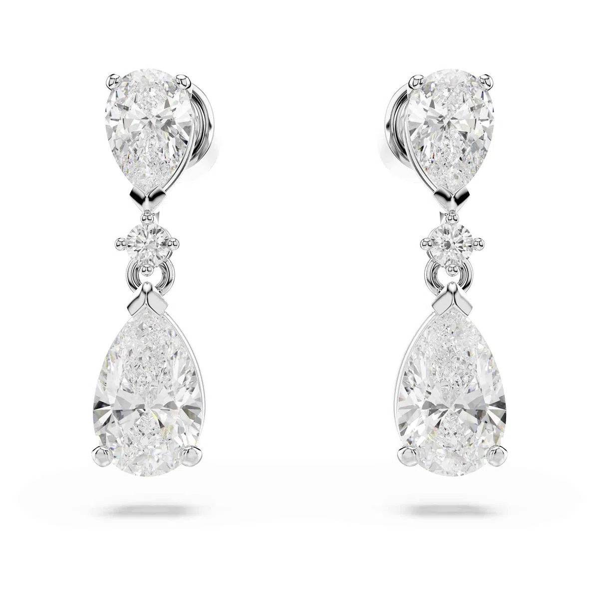 Swarovski Mesmera Set, Rhodinierte Halskette und Ohrringe mit Strahlenden Swarovski Kristallen