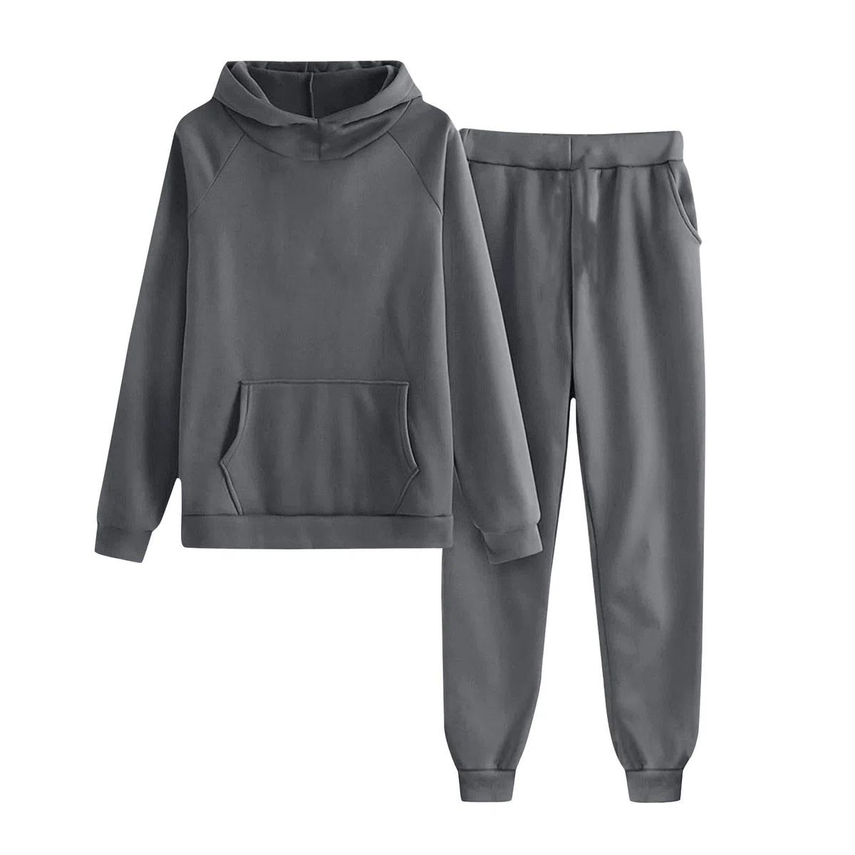 Kinder-Trainingsanzüge, bequemes Freizeithemd und Hose, leicht, lockere Passform, Jogginganzug, einfarbig, langärmelig, 2-teiliges Outfit-Set, Herbst-Winter-Sportanzug mit Taschen
