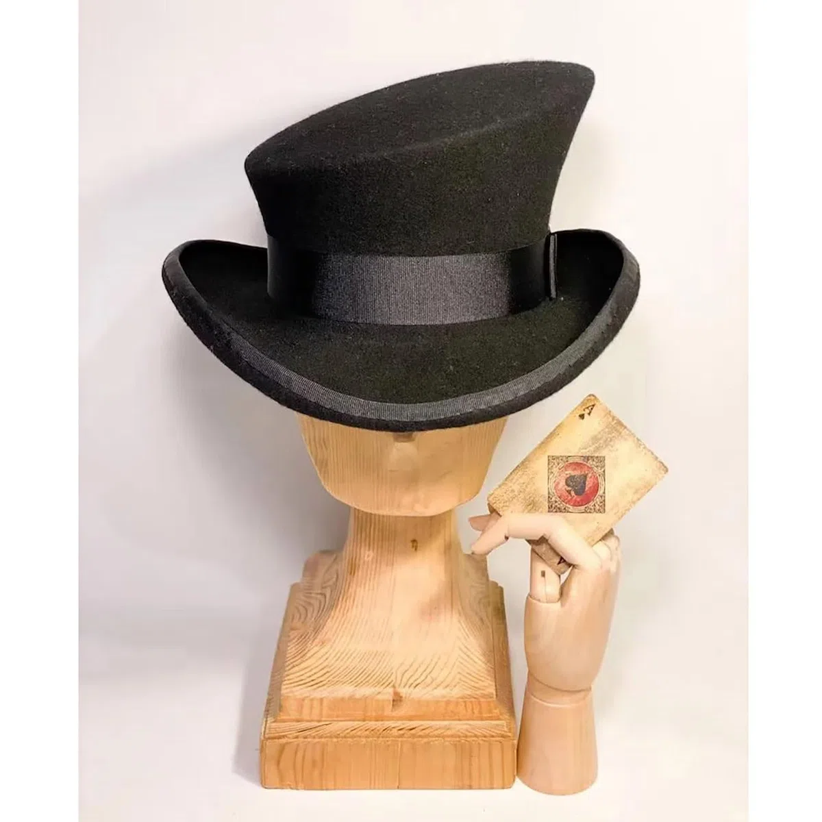 Wollfilz Zylinder für Damen Herren - Unisex Asymmetrischer Melonenhut Kopfschmuck Karneval Halloween Kostüm Cocktails Magier Gentlemen Performing Jazz Caps Rock Hat Magic Hat