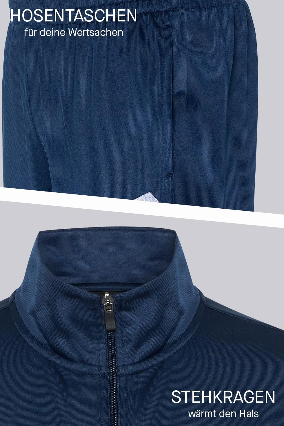 Lotto Trainingsanzug Herren dunkelblau Größe M-5XL I Sportanzug Regular Fit aus 100% Polyester I Freizeitanzug mit elastischem Bund & praktischen Seitentaschen I Jogginganzug