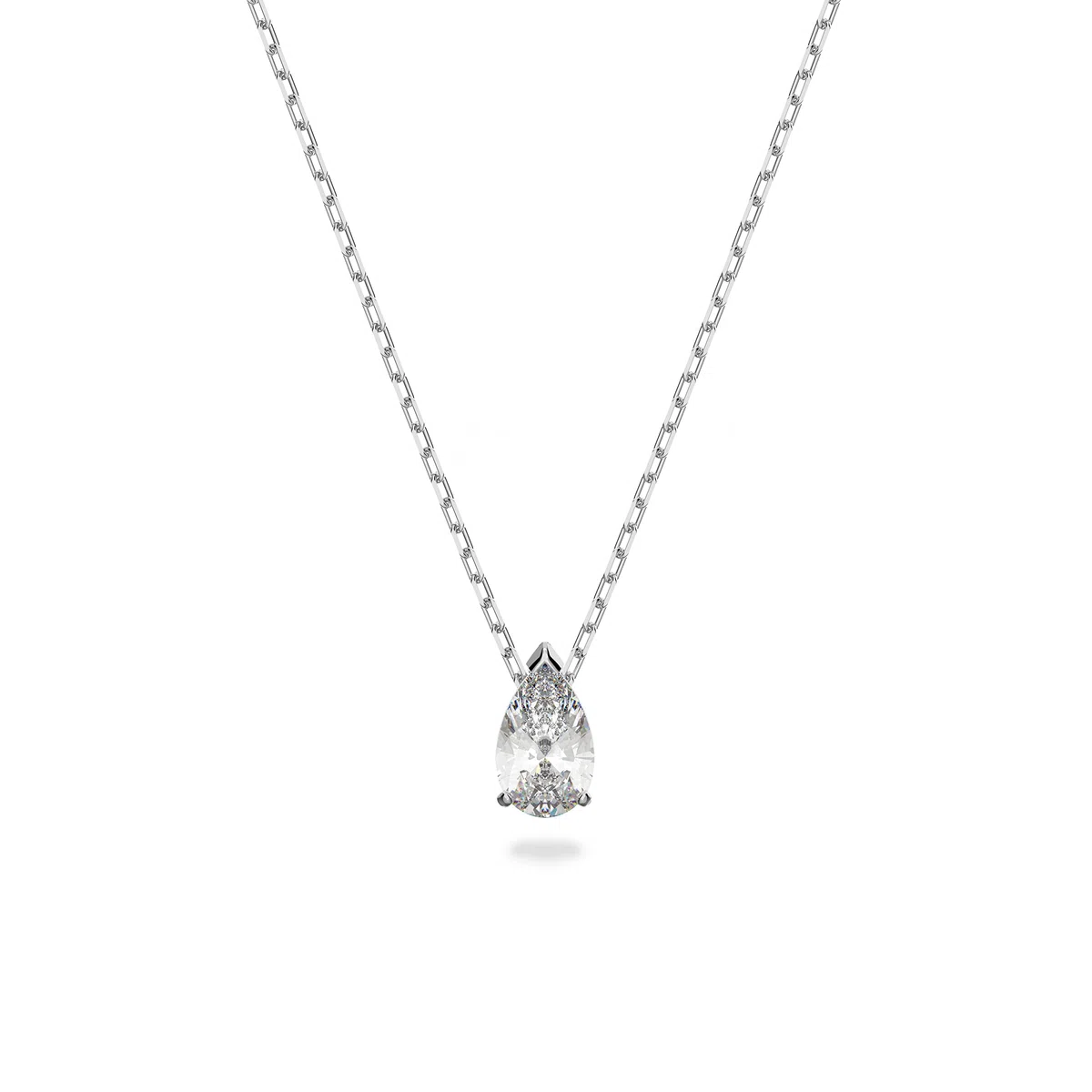 Swarovski Stilla Attract Set, Tropfenschliff, Weiß, Rhodiniert