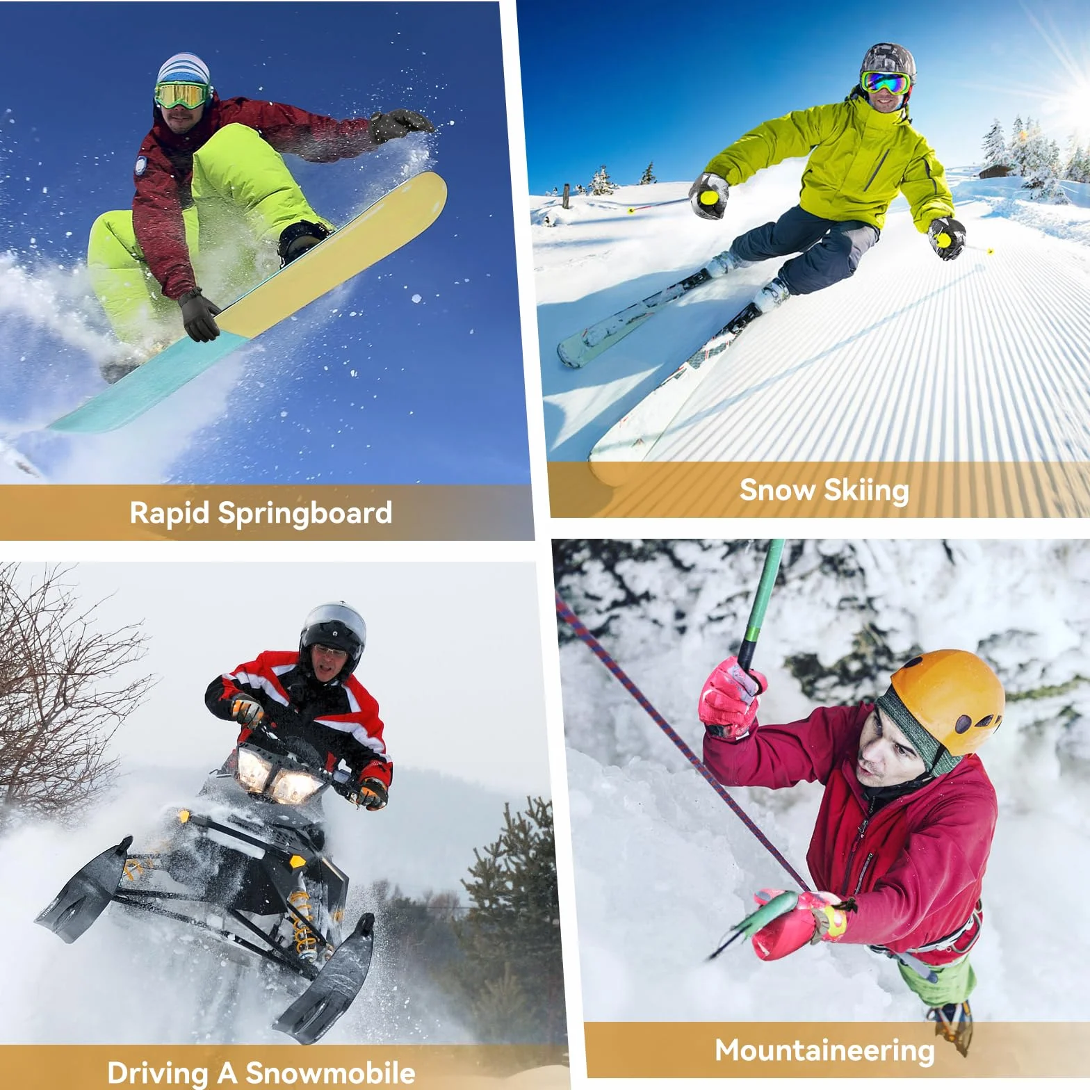 Ski-Handschuhe, Winterhandschuhe, Schneehandschuhe, Ski- und Snowboardhandschuhe für kaltes Wetter, sowohl für Männer als auch für Frauen, geeignet für Eltern und Kinder