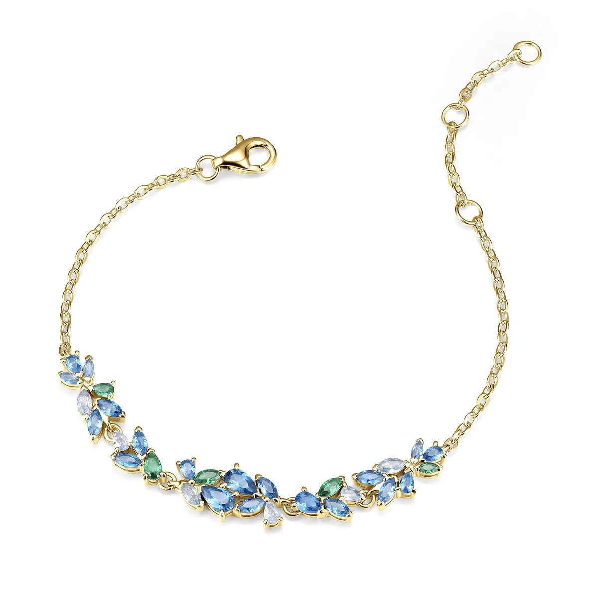 FANCIME Glyzinie Flüstern Schmuck Kollektion Gelbvergoldetes Sterling Silber Simulierter Diamant Halskette Armband Ohrringe Geburtstag Muttertag Hochzeit Schmuck Geschenke für Sie Frauen Mutter Braut