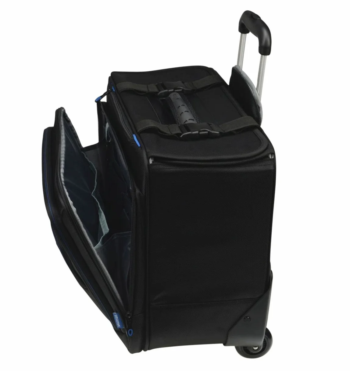 46108 Businesstrolley Pioneer, Laptoptrolley für Notebooks, Koffer mit arretierbarem Teleskoptrolleysystem, Laptoptasche aus Polyester, Tasche mit 2 Skaterrollen, Trolley
