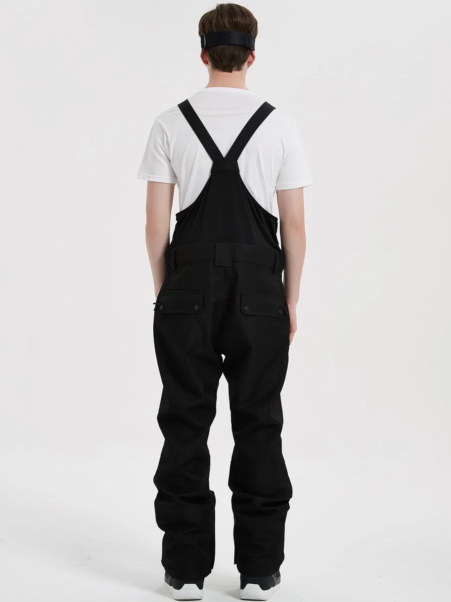 HOUZONIY Herren Skihose Wasserdicht Schneehose Softshellhose Winter Warm Gefüttert Snowboardhose Overall mit VAbnehmbar Träger