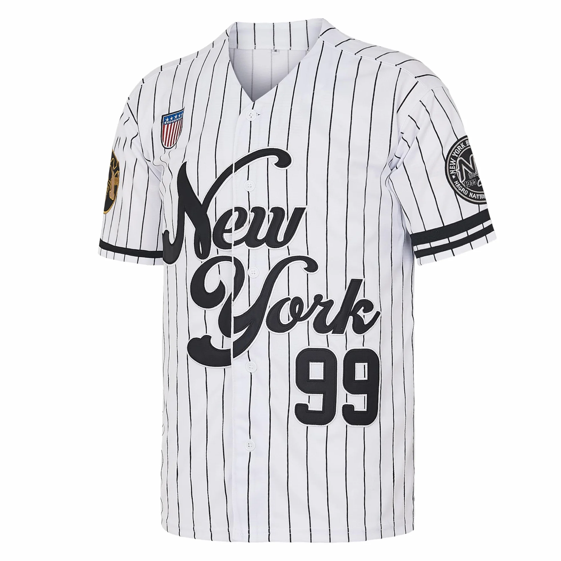 NY Jersey Herren New York 99 Baseball Trikots Shirts Hip Hop Button Down für Party Weihnachten Grau