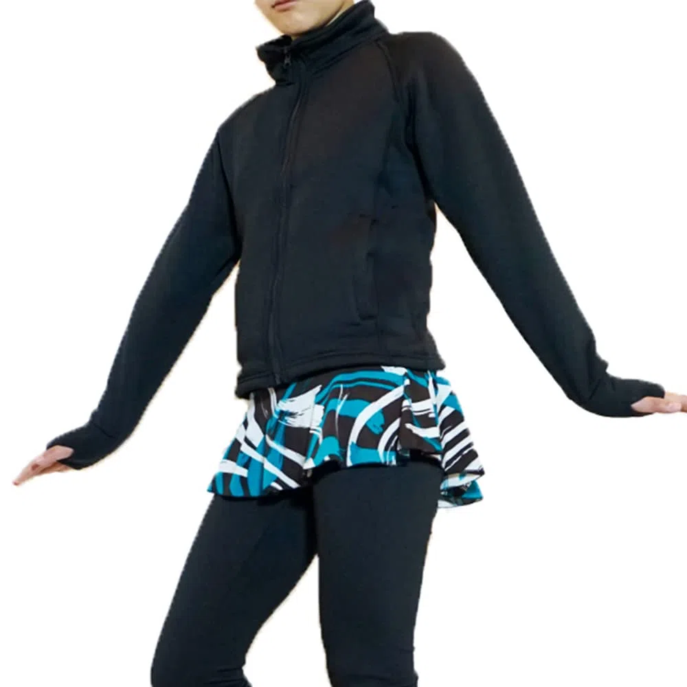 Eiskunstlauf-Jacke, warm, Fleece, halb-tailliert, für Mädchen und Damen, UGJK2