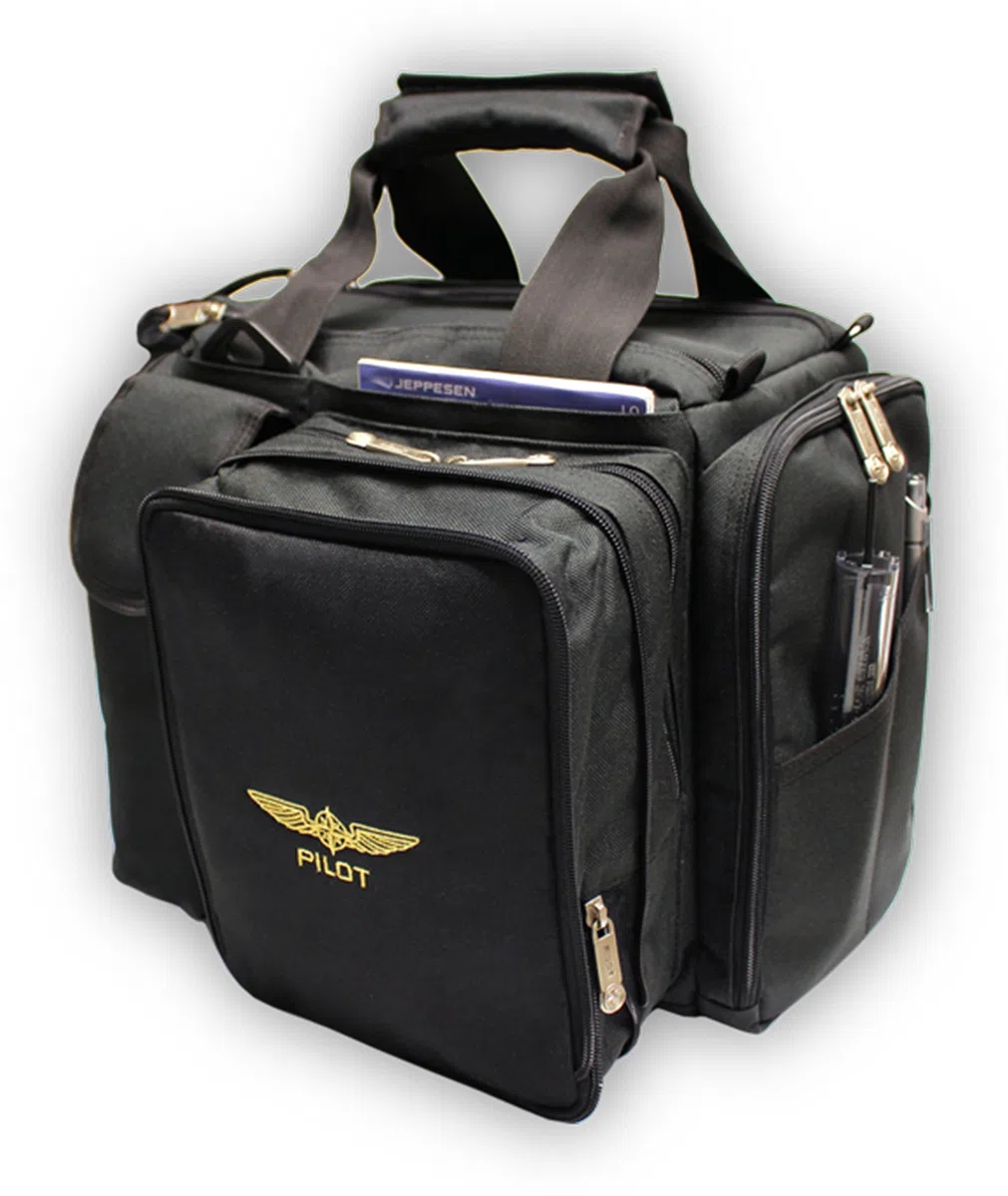 Design4Pilots - Pilotentasche "Crosscountry" für Überlandflüge und Tagesausflüge, schwarz