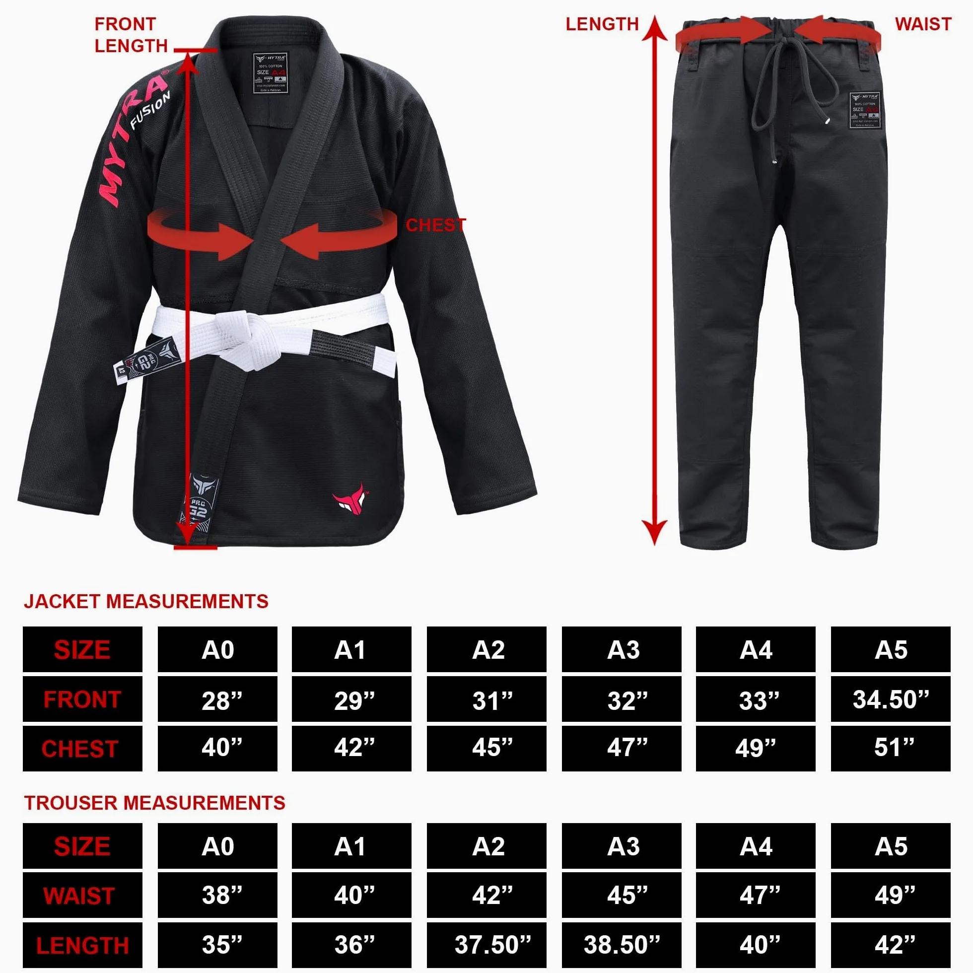 Mytra Fusion BJJ Gi für Herren & Damen — Gi BJJ mit Verstärkten Nähten & Verstellbarem Bund — Perfekter BJJ Anzug für Training & Wettkampf
