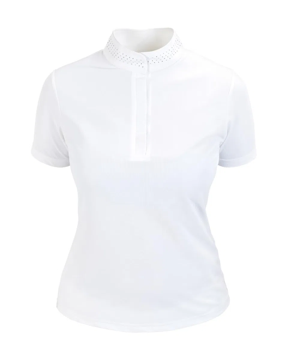 Damen Turniershirt München Kurzarm, leichtes und atmungsaktives Reitshirt für Turnier und Training im Sommer
