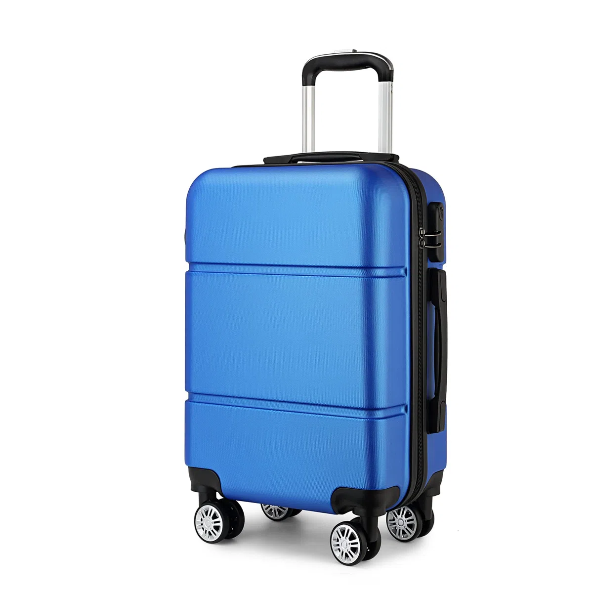 KONO Reisekoffer Handgepäck Koffer mit Rollen Hartschale Trolley 55x38x22cm 33 Liter Leichtgewicht ABS Navy Blau