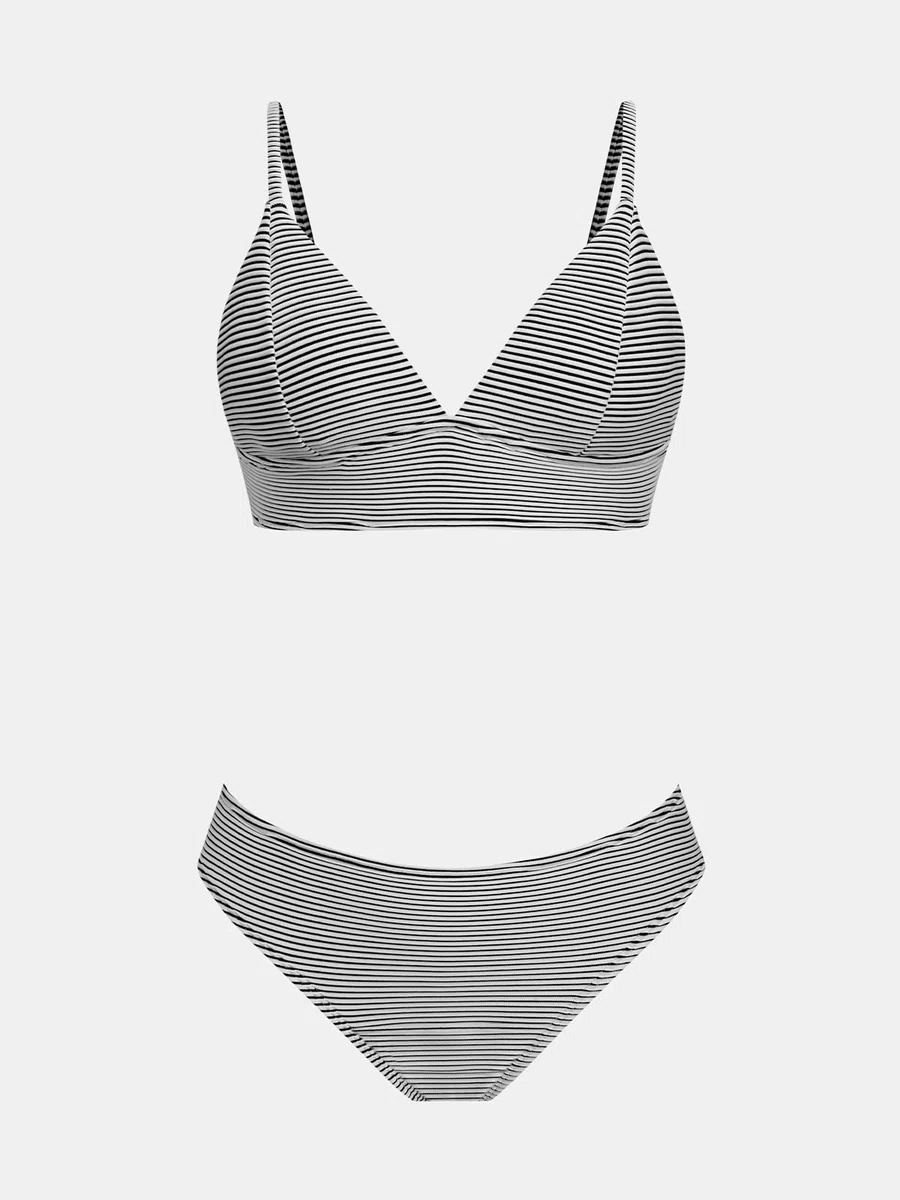 CUPSHE Damen Bikini Set Crossover Bustier High Waist Bikini Bademode Elegant Zweiteiliger Badeanzug Swimsuit
