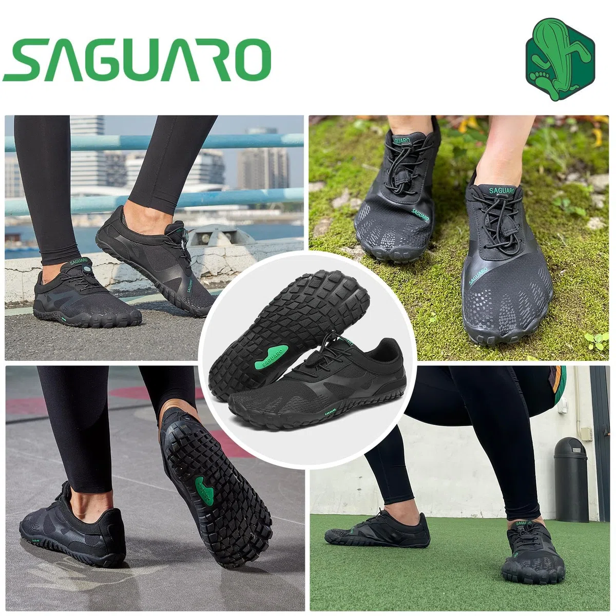 SAGUARO Unisex Barfußschuhe Traillaufschuhe Schnell Trocknend Wassersportschuhe, Gr. 36-50