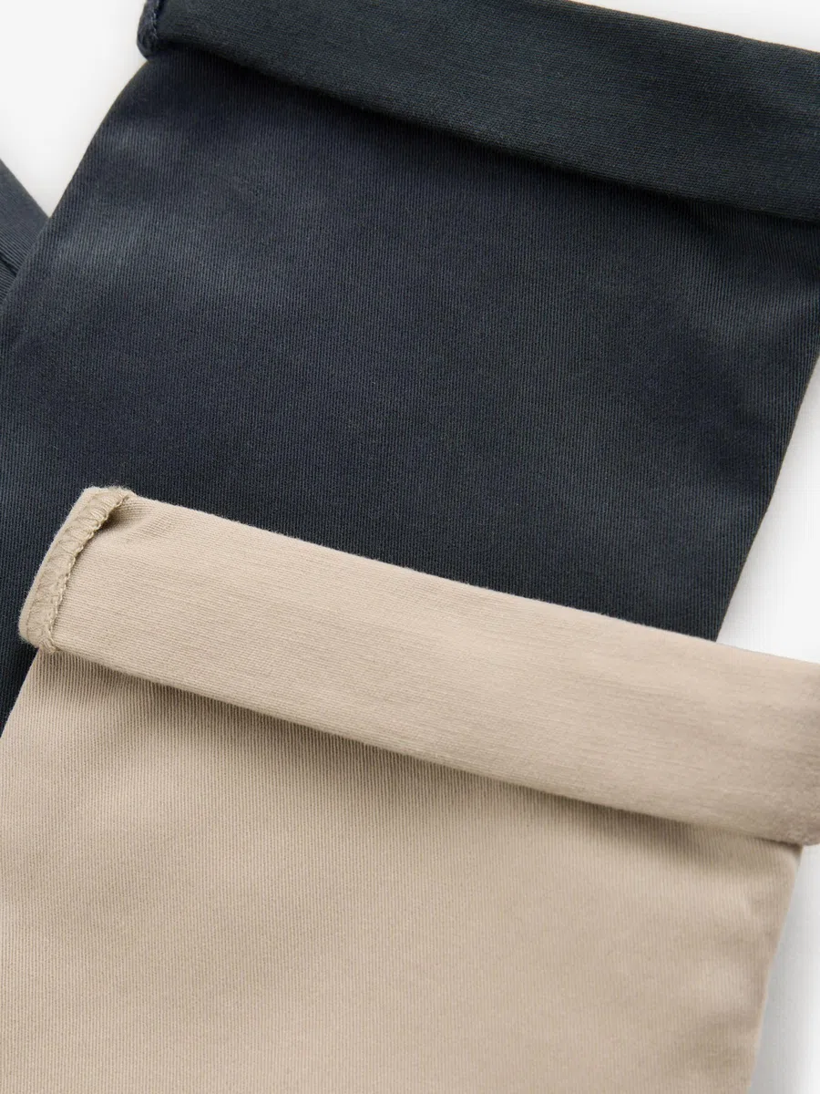 NEXT Jungen Chinohose mit Stretch, 2er-Pack 62-122