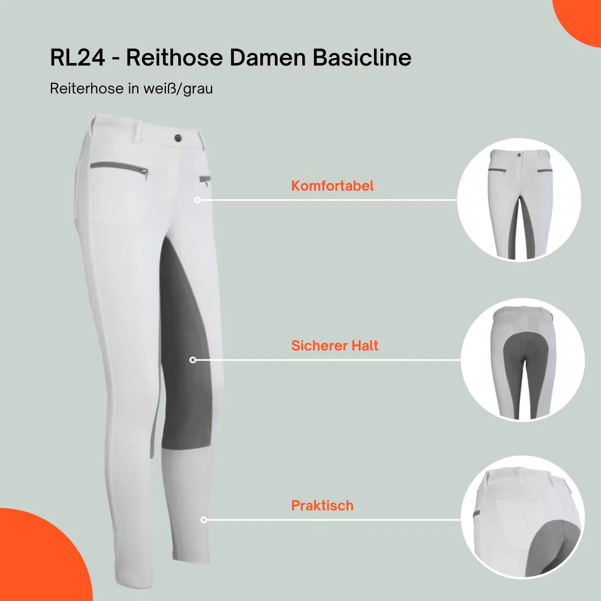 RL24 - Damen Reithose Vollbesatz BASICLINE