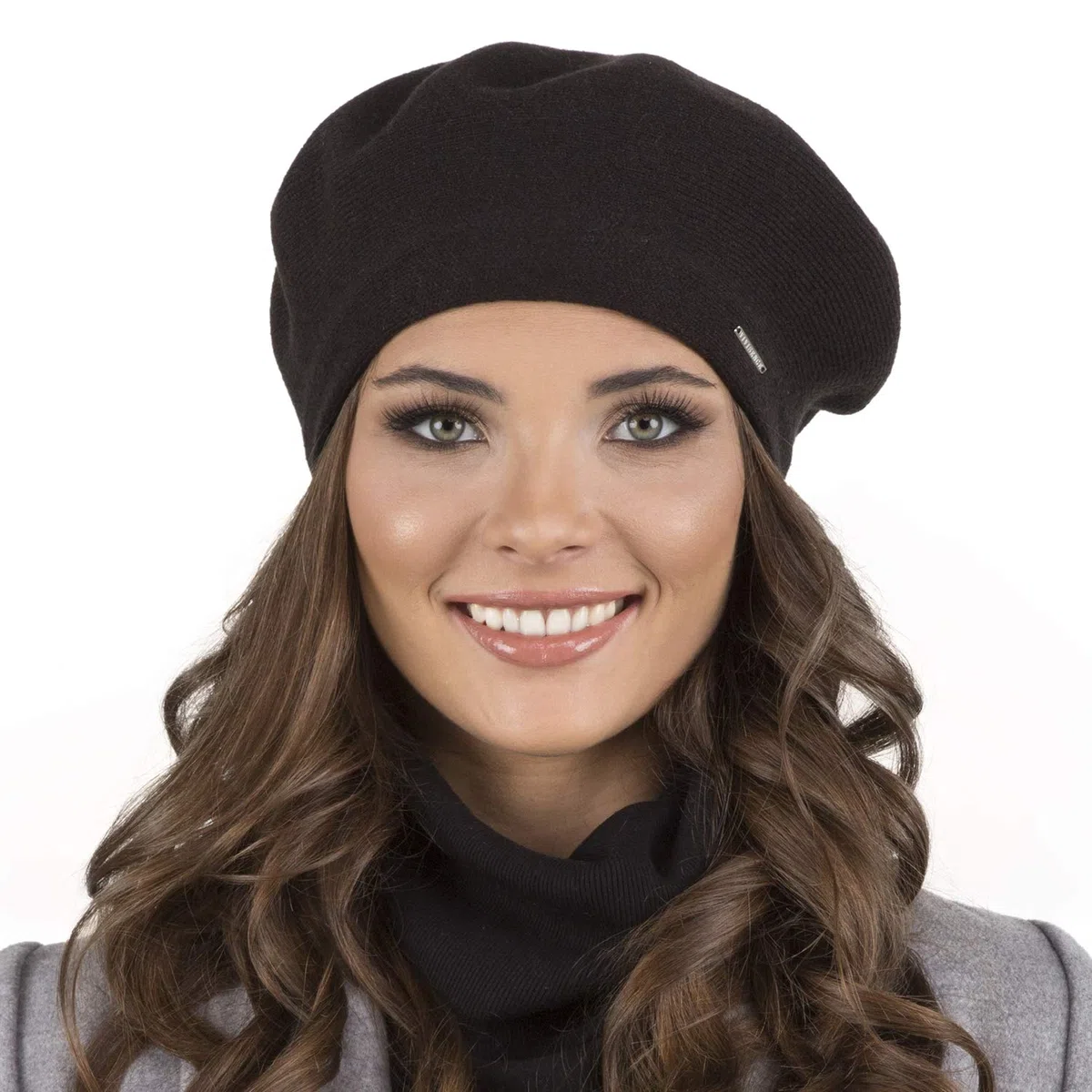 VIVISENCE Damen Baskenmütze Eleganter Wintermütze Warm Und Gemütlich Kopfbedeckung An Winter Und Herbst Warm Dick Strickmütze, Klassisch Mütze Für Frauen Modell 7005