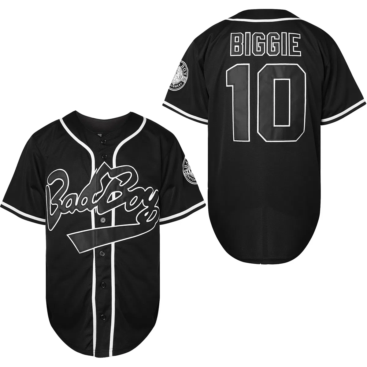 Biggie Smalls Jersey 10 Bad Boy Shirt 90s Hip Hop Clothing Stitched Movie Baseball Jersey