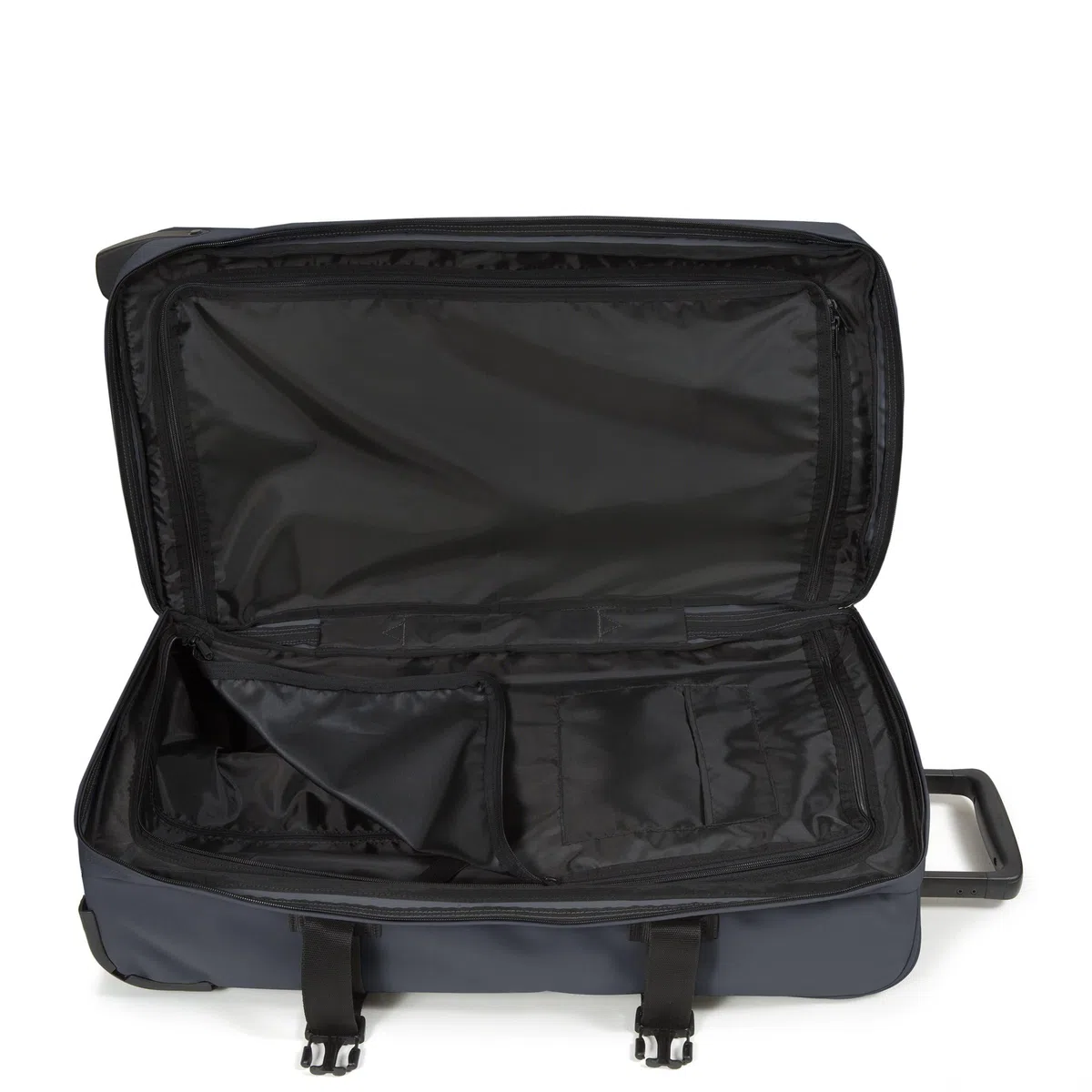 Eastpak Tranverz M Koffer 78L (67 x 35,5 x 30 cm), mittelgroßer Reisekoffer mit Rollen, leichtes Gepäck mit 2 Fächern, Teleskopgriff & TSA-Schloss - BLUE DOWNTOWN