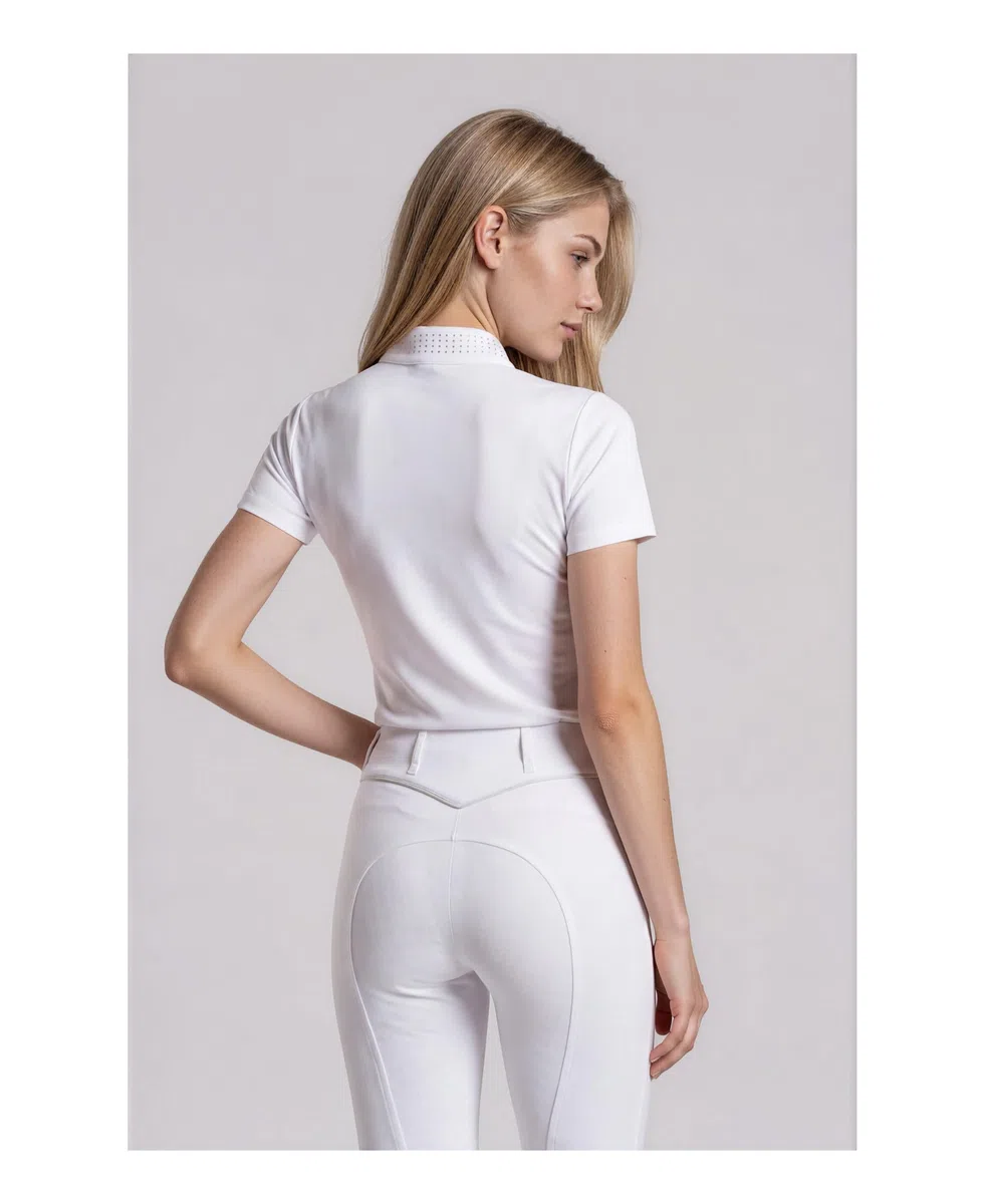 Damen Turniershirt München Kurzarm, leichtes und atmungsaktives Reitshirt für Turnier und Training im Sommer