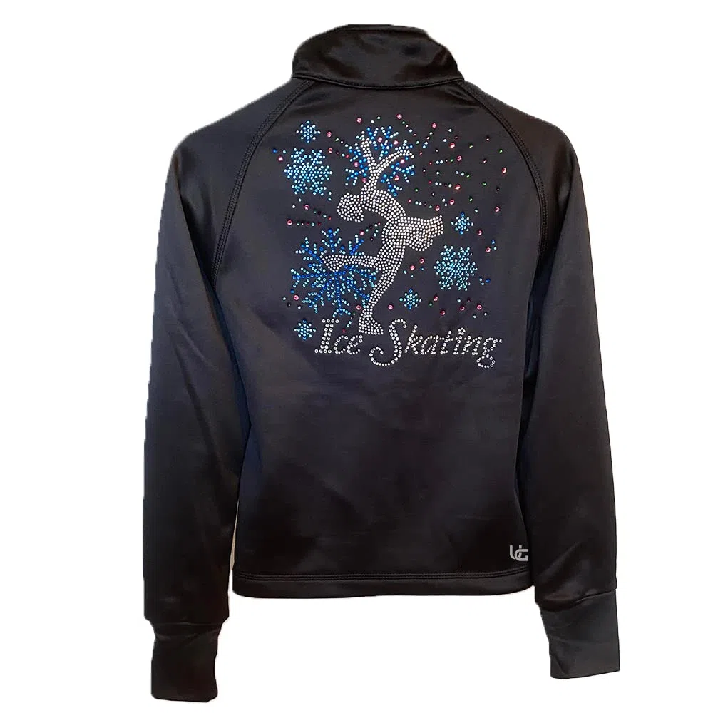 Eiskunstlauf-Jacke, warm, Fleece, halb-tailliert, für Mädchen und Damen, UGJK2
