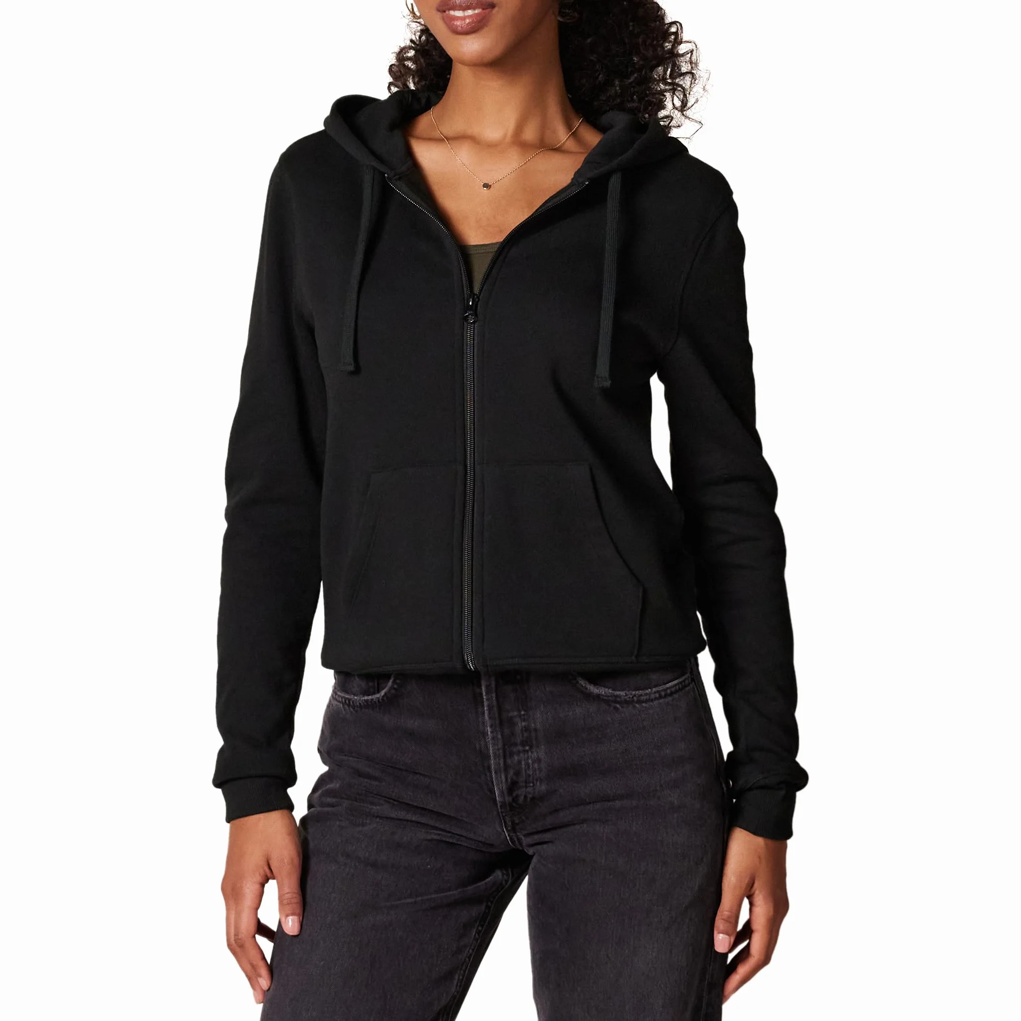 Amazon Essentials Damen Fleece-Hoodie mit durchgehendem Reißverschluss (in Übergröße erhältlich)