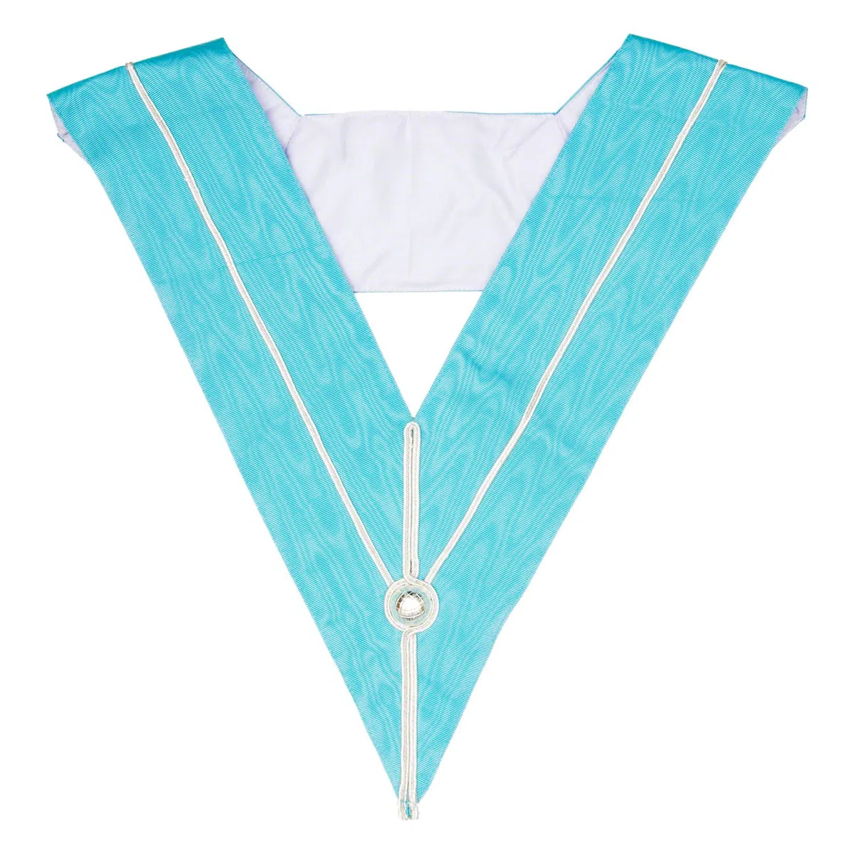 THE MASONIC COLLECTION - Craft Past Masters Kragen & Juwel PM – versilbert – aus hellblauem Stoff - Freimaurer Geschenke für Männer