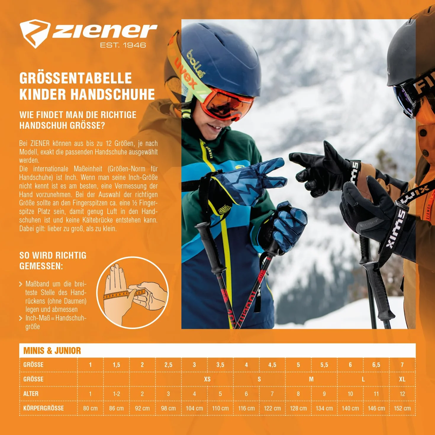 Ziener Kinder LAGO GTX Glove junior Ski-Handschuhe/Wintersport | wasserdicht, atmungsaktiv