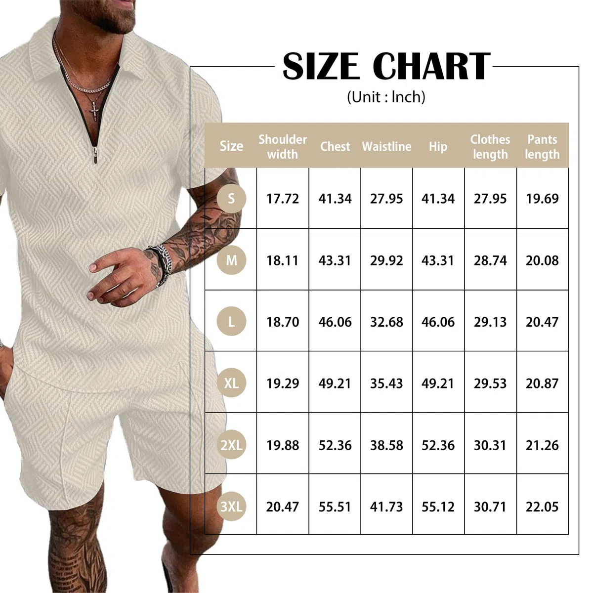 Fastkoala Herren Trainingsanzug Outfit Set Zweiteiler Knopf Anzüge Sommer Jogginganzüge 2 Teiler