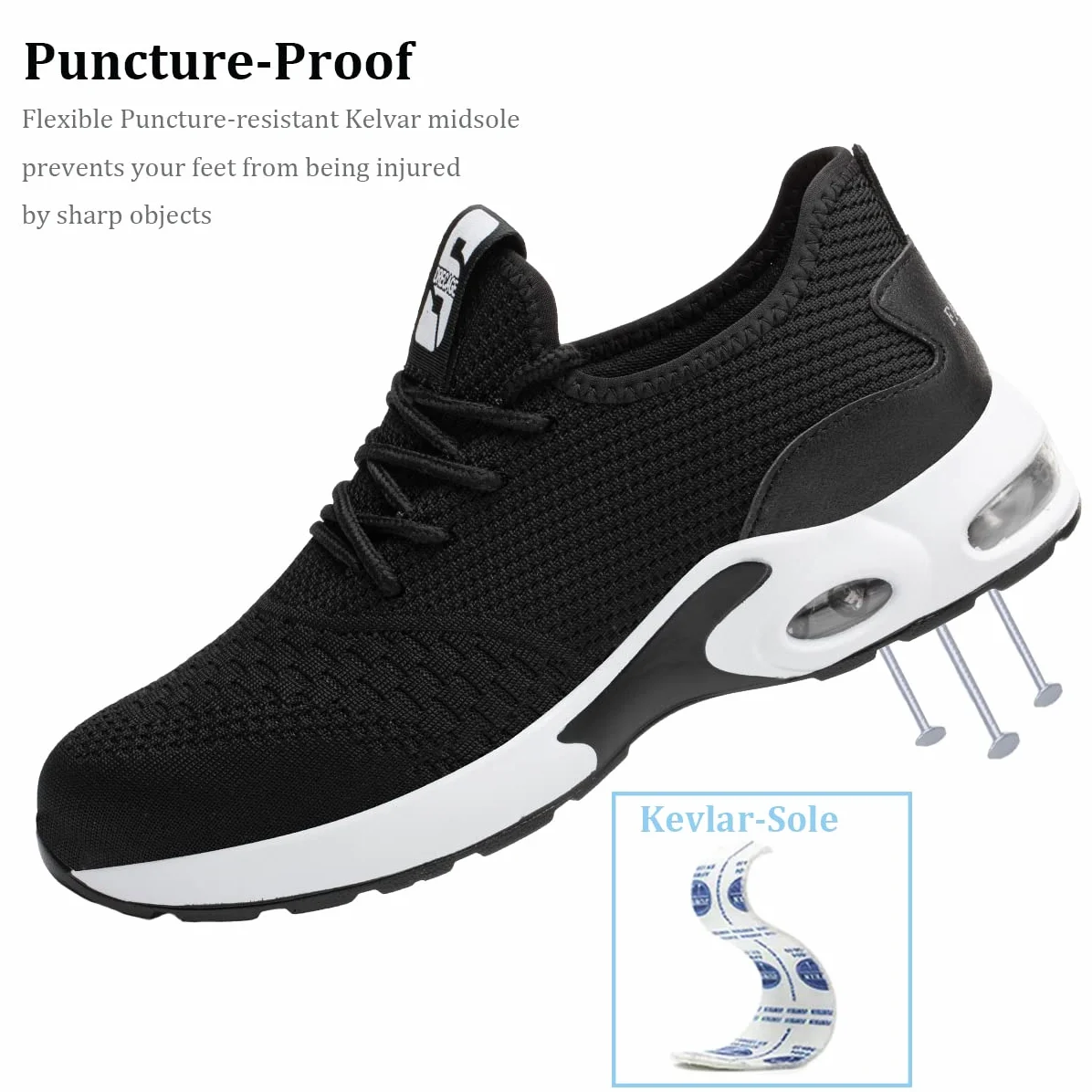 Sicherheitsschuhe Herren Leichte Arbeitsschuhe Herren Damen Sportliche Atmungsaktive Stahlkappenschuhe rutschfeste Arbeitsturnschuhe