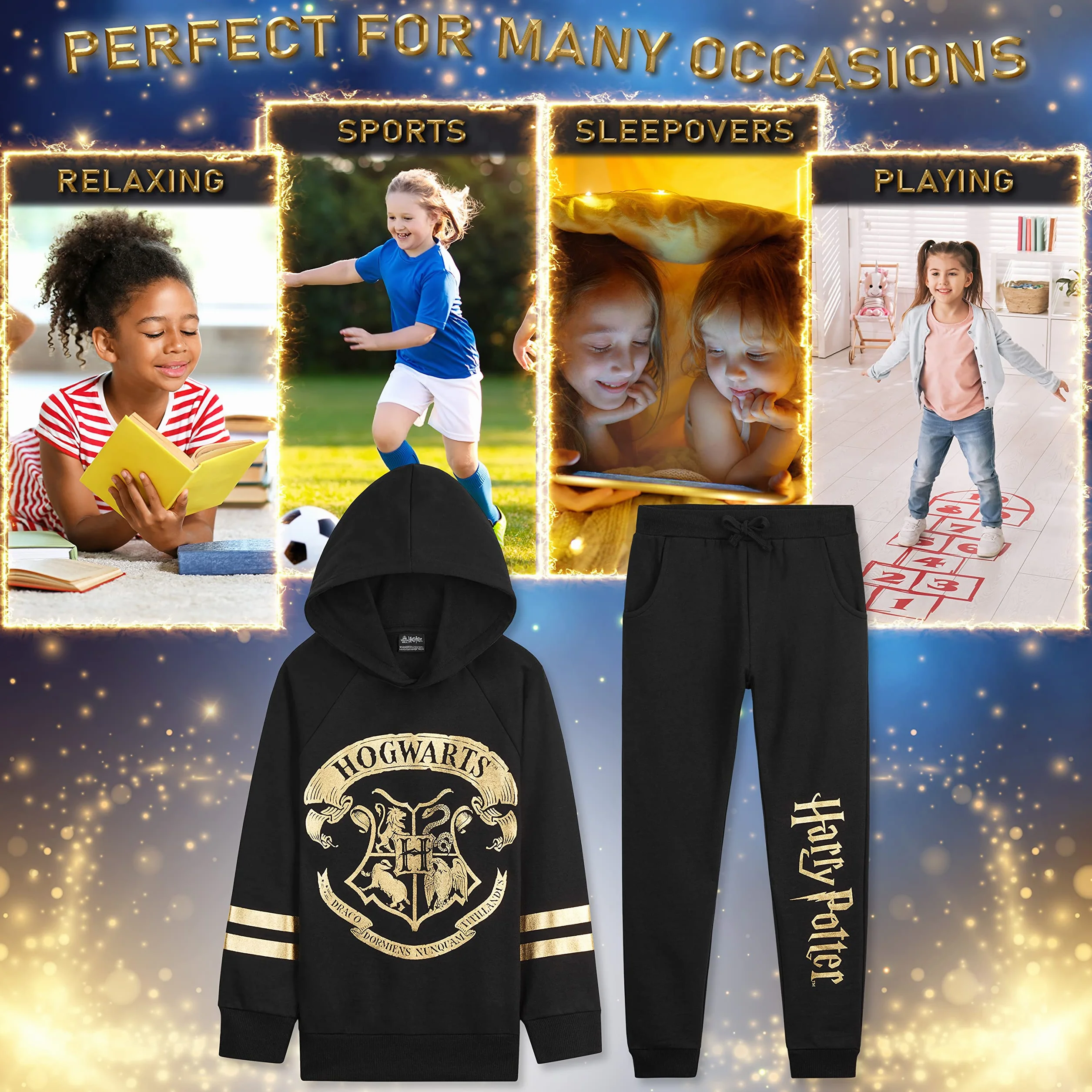 Harry Potter Jogginganzug Mädchen, Trainingsanzug Mädchen 7-14 Jahre