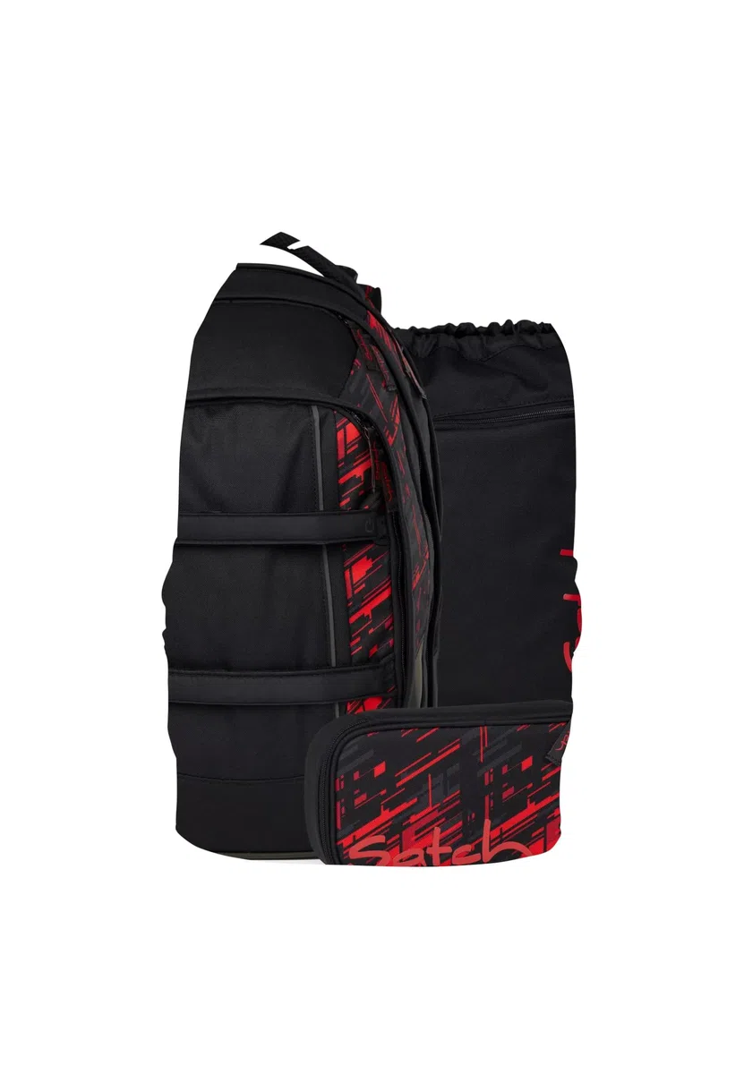 Satch Pack Set Set 3 teilig ab 5. Klasse ergonomisch 30L Stauraum mit Schlamperbox Sportbeutel
