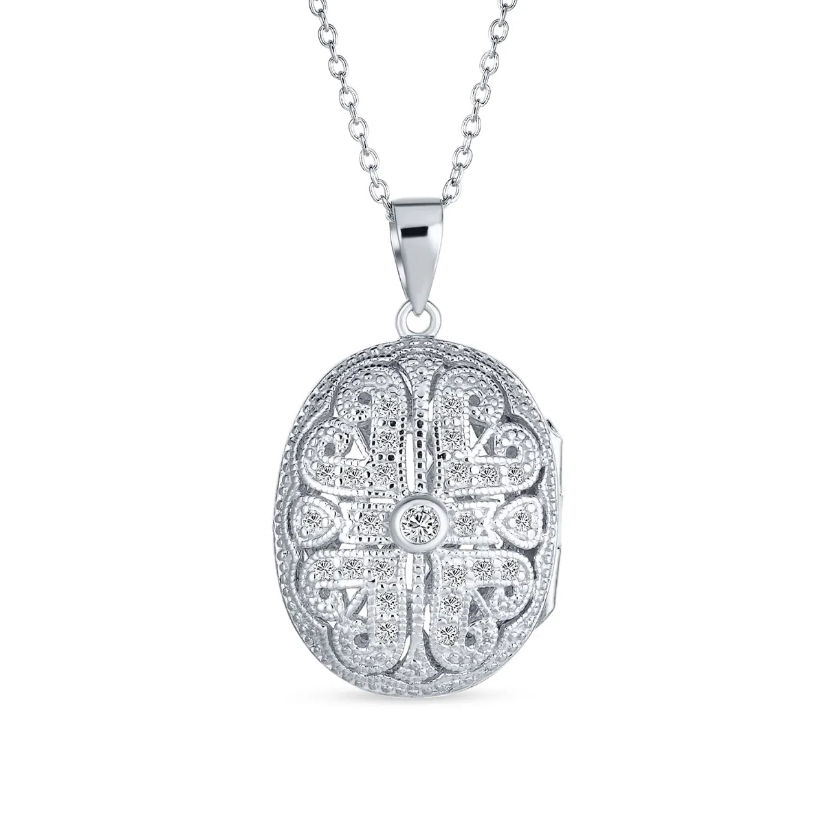 Personalisieren Parfüm Diffusor Nachlass Schmuck Viktorianischen Vintage Stil Filigrane Unendlichkeit Floral Herz Oval Rechteck Medaillon Anhänger Halskette 14K Gelbgold Vergoldet .925 Sterlingsilber