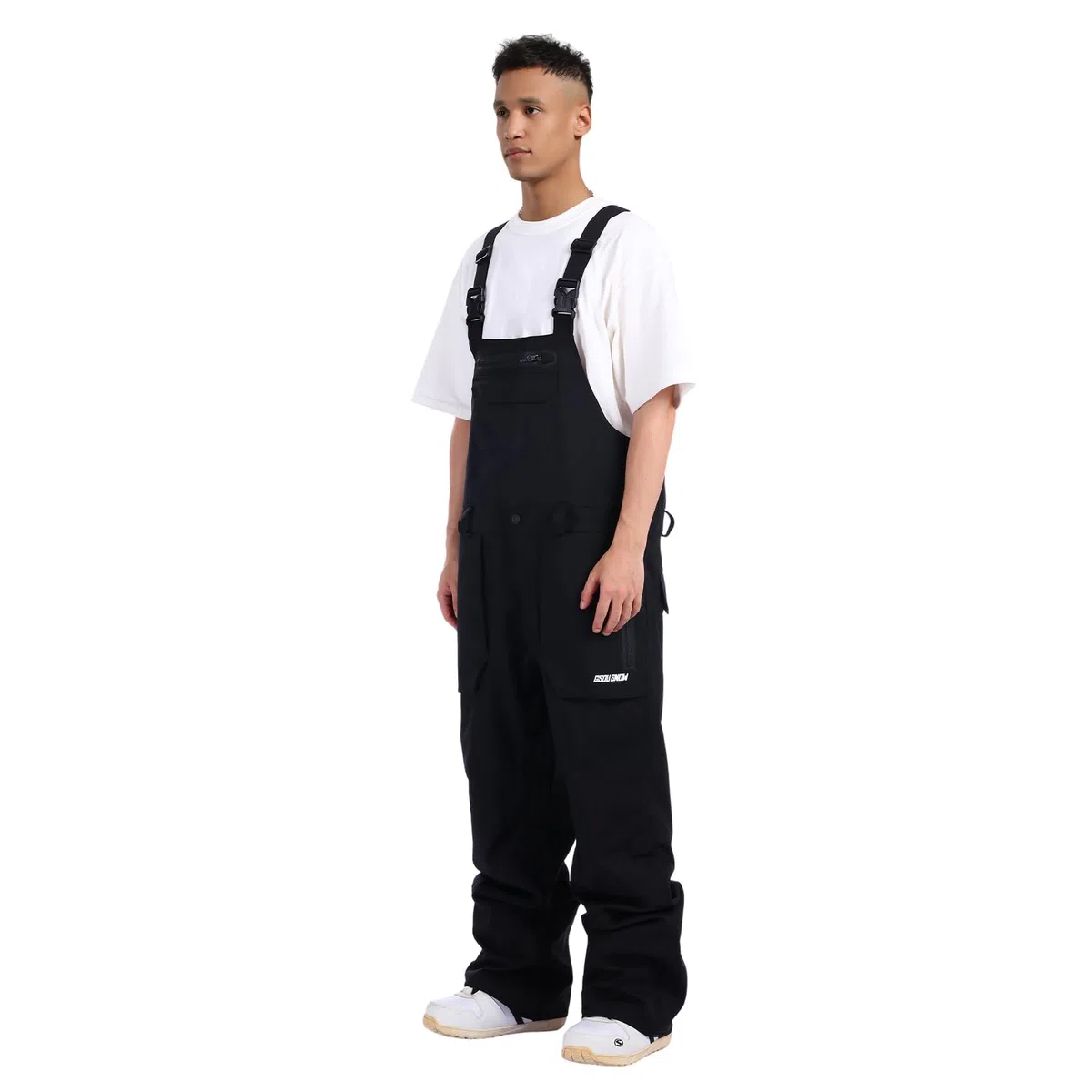 GSOU SNOW Herren Ski Bib Schnee Latzhose Skihose Snowboardhose - Multi Pockets Leicht Wasserdicht Winddicht Atmungsaktiv Warm