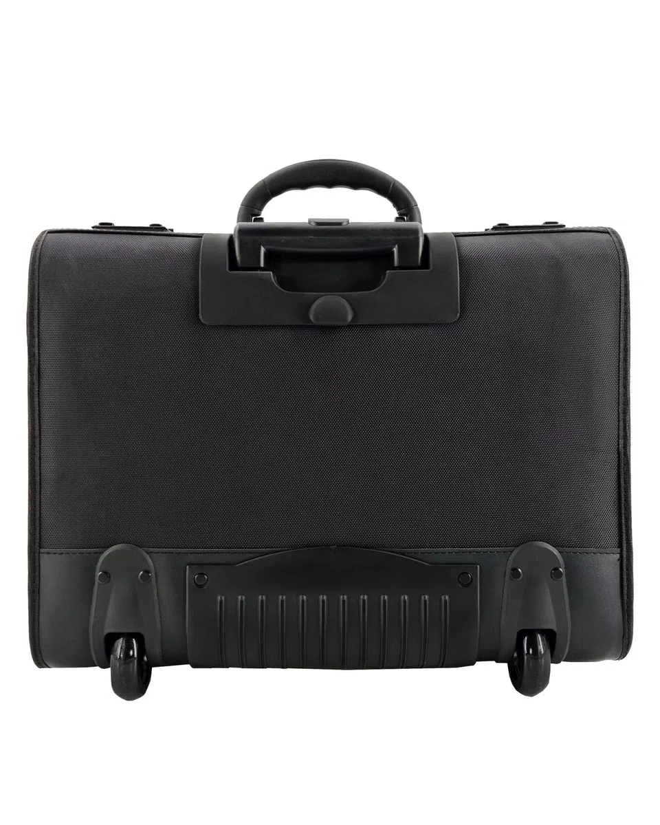 46216 Trolley Pilotenkoffer RPET Samar, Laptopkoffer mit arretierbarem Trolleysystem, 2 Zahlenschlössern, DIN A4 Einsteckfach, ca. 39 x 47 x 24 cm, Businesstrolley, anthrazit