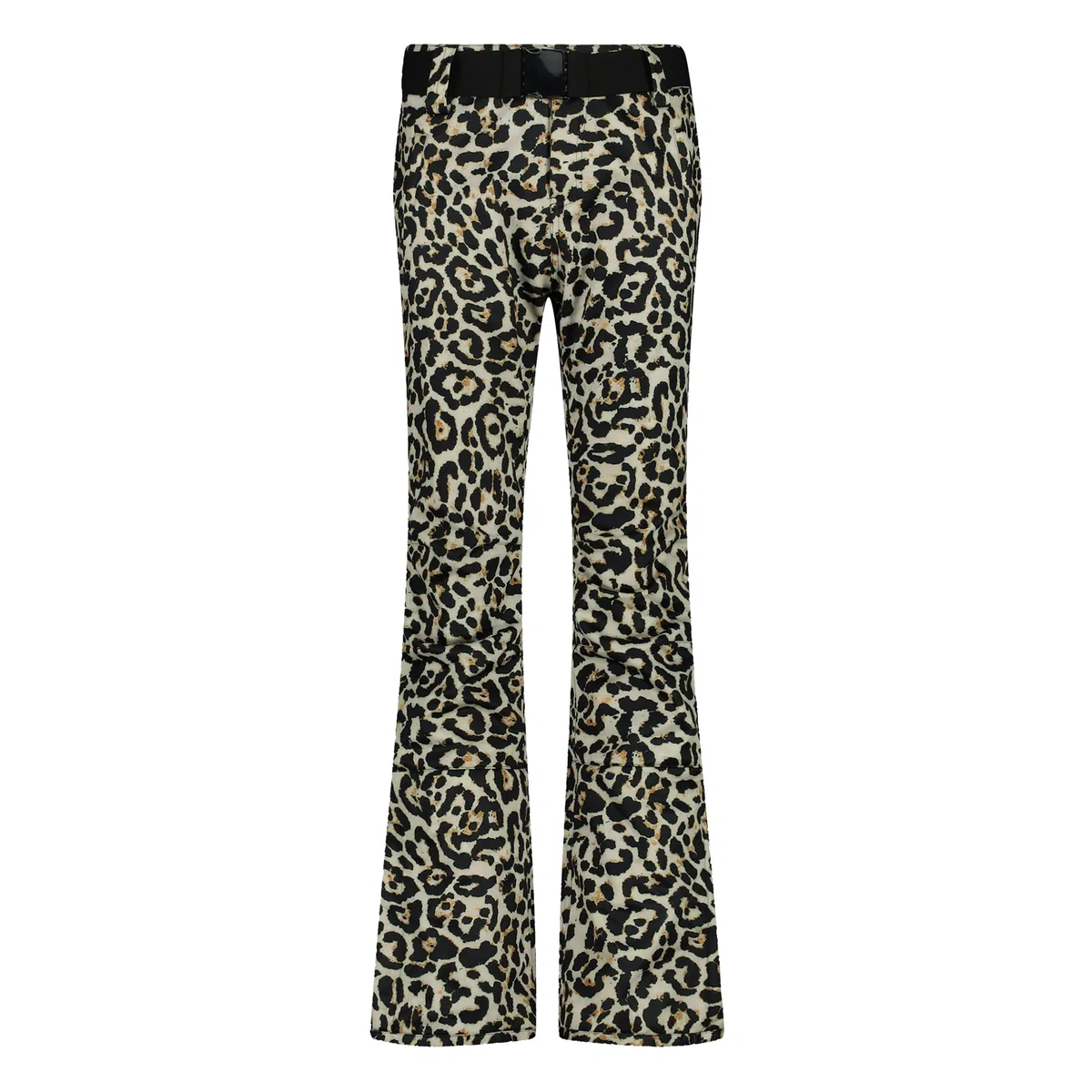 Damen Softshell Skihose - Leopard Print – Wasser- & Winddicht, Atmungsaktiv, Gefüttert – Stylische Ski- Softshellhose mit Panthermuster