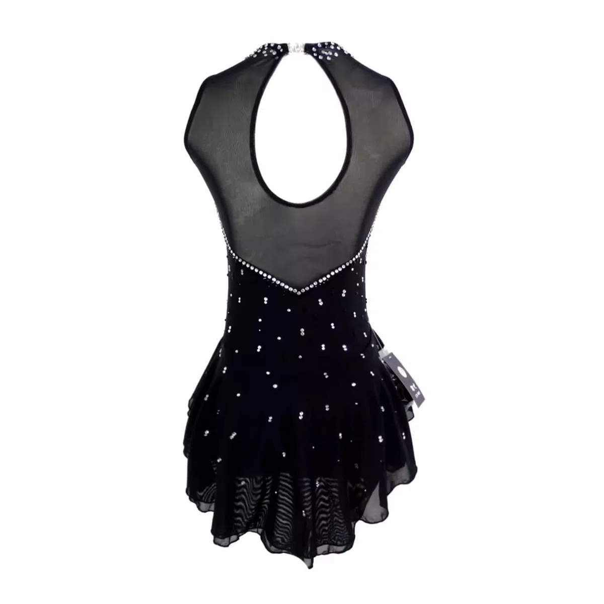 Mädchen Eiskunstlauf Kleid Glitzer Ballettanzug Body Mit Strass Wettbewerb Tanzkleid Gymnastik Dancewear