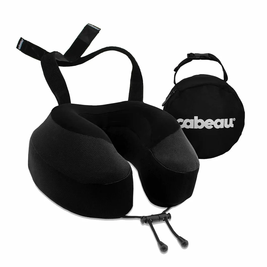 Cabeau Evolution S3 Travel Pillow - Gurte für Flugzeugsitz - Ensures Your Head Won't Fall Forward - Relax with Plush Memory Foam - Quick-Dry Fabric Keeps You Cool and Dry (Indigo)..