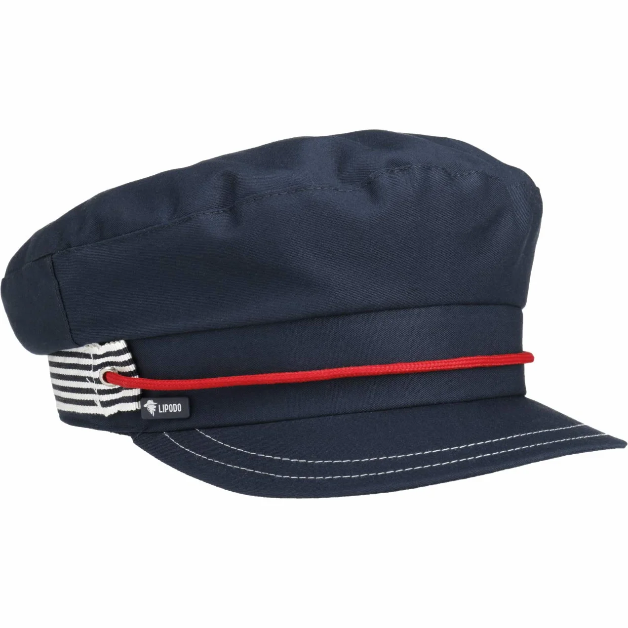 Lipodo Yachting Elbsegler Schirmmütze Kapitänsmütze Uni einfarbig Made in Italy Damen Frühling Sommer