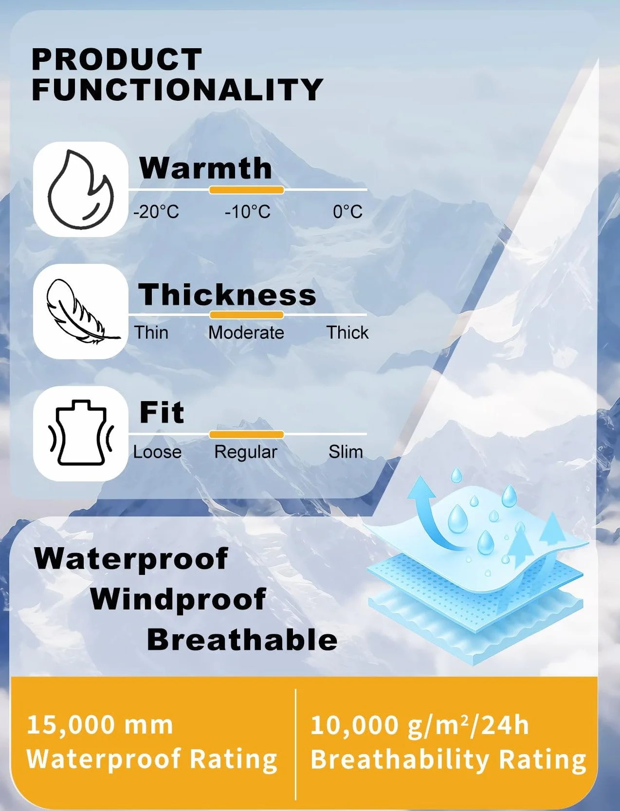 GSOU SNOW Herren Ski Bib Schnee Latzhose Skihose Snowboardhose - Multi Pockets Leicht Wasserdicht Winddicht Atmungsaktiv Warm