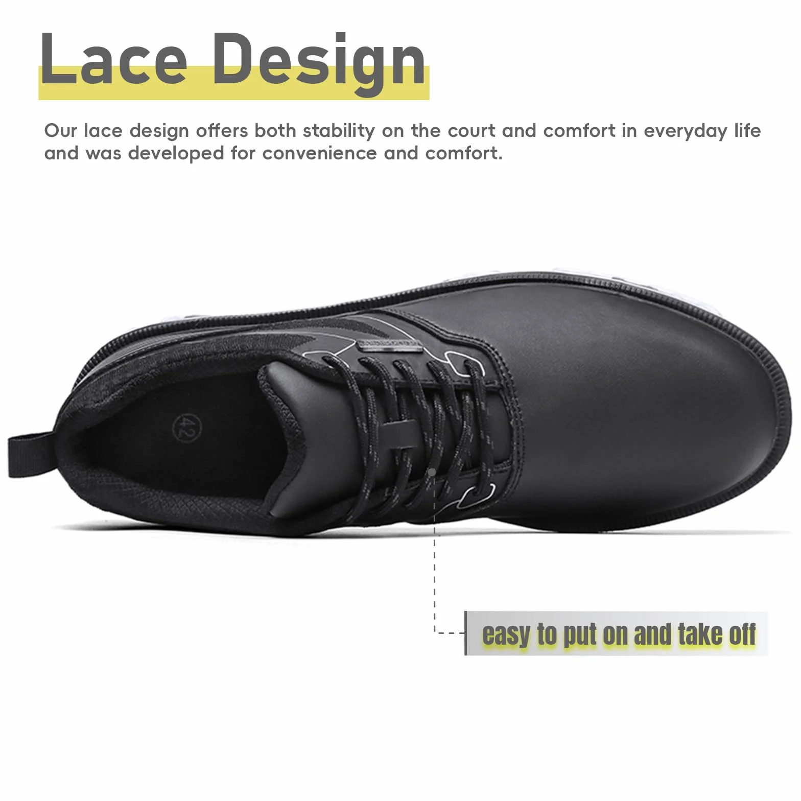 ULTIANT Golfschuhe Herren Wasserdicht mit Schnürung Atmungsaktiv Trainingsschuh für Golf