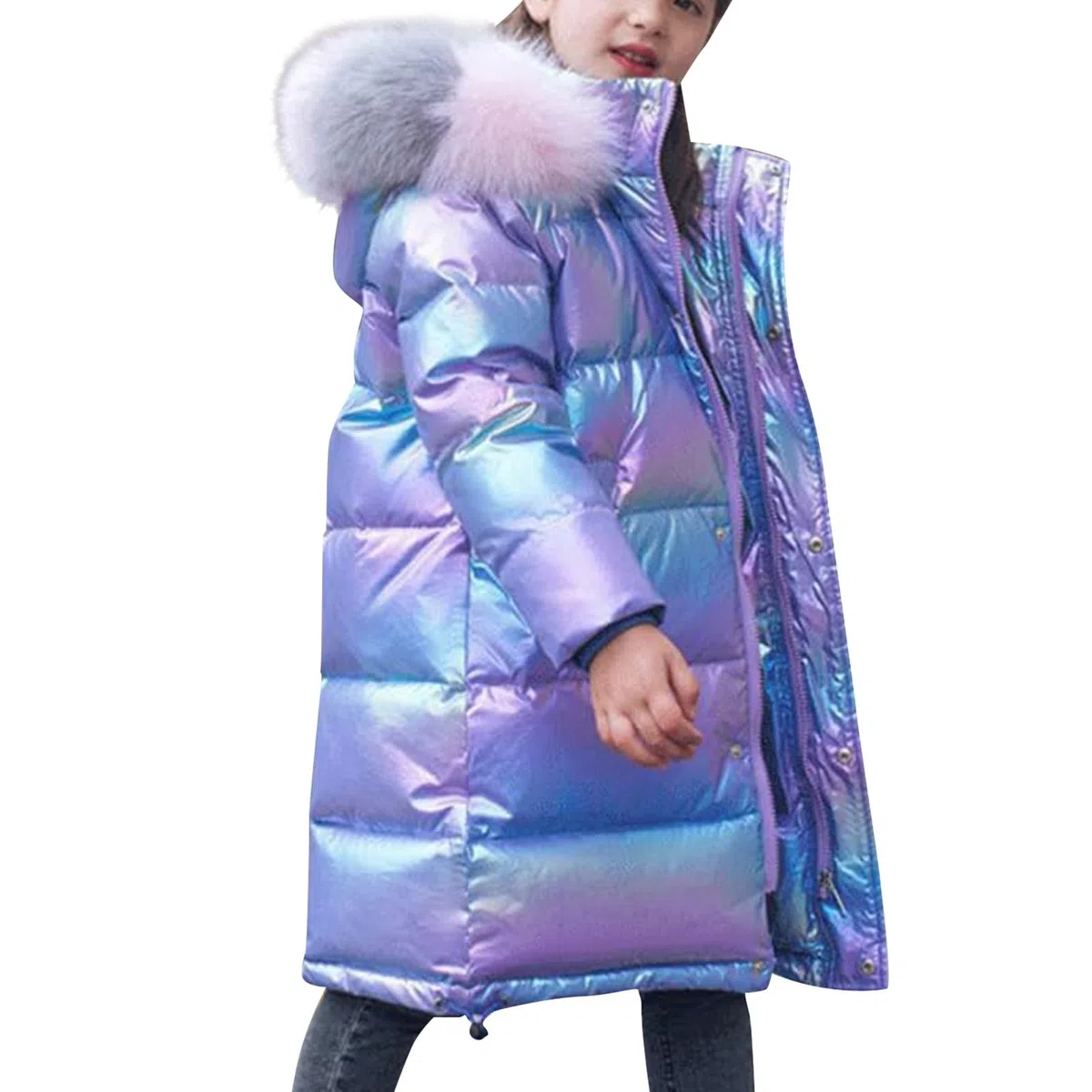 Sweatshirt Kinder Mantel Kinder Winterjacke Mädchen Winter Kapuze Outdoor Wintermantel Warme Jacke Dicke Steppjacke Winddichte Jacke