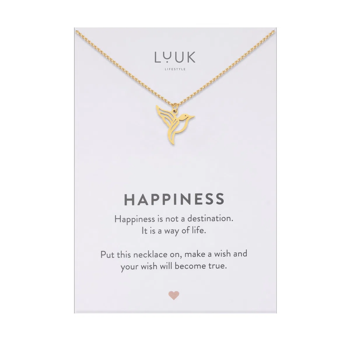 LUUK LIFESTYLE Filigrane Halskette mit Anhänger aus wasserfestem Edelstahl, Geschenk für Frauen, modernes Schmuck Design