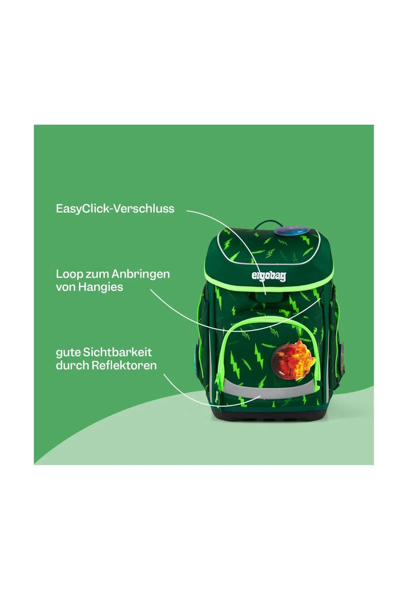 ergobag Schulranzen-Set cubo Bundle Set SternzauBär - Pink | Ergonomischer Schulrucksack Klassisch, 6-teilig, für die 1. Klasse Grundschule, ideal für den Schulstart