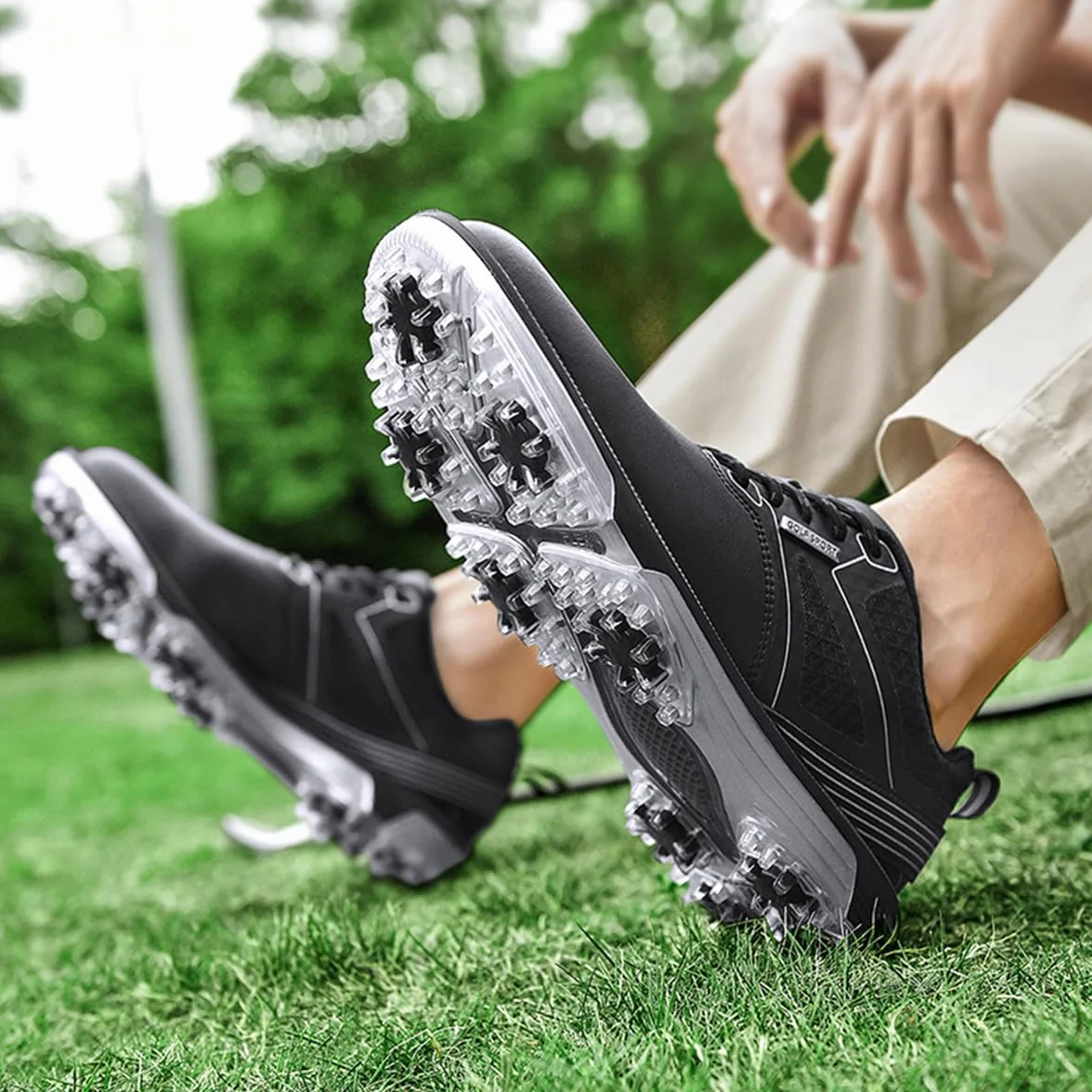 ULTIANT Golfschuhe Herren Wasserdicht mit Schnürung Atmungsaktiv Trainingsschuh für Golf